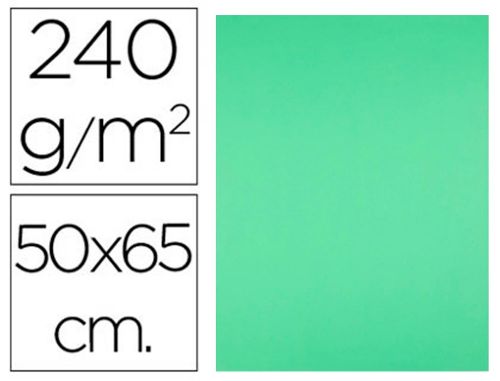 Cartolina liderpapel 50x65 cm 240 gr verde pistacho pack de 25 unidades , Liderpapel , 64583 , 8423473645837
